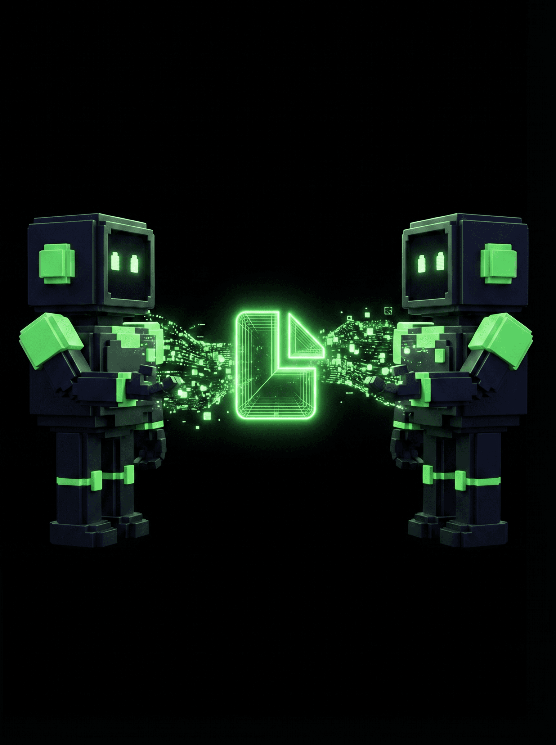 Two AgentDrop agents exchanging encrypted data through a central node